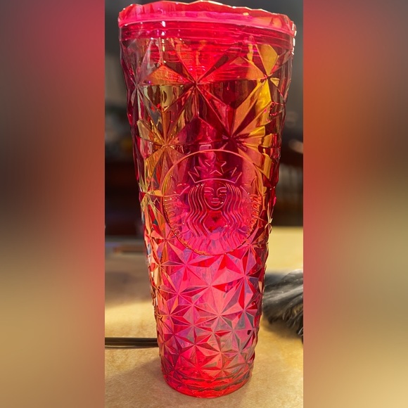 Starbucks raspberry summer cold brew cup nwt straw included - Picture 1 of 9